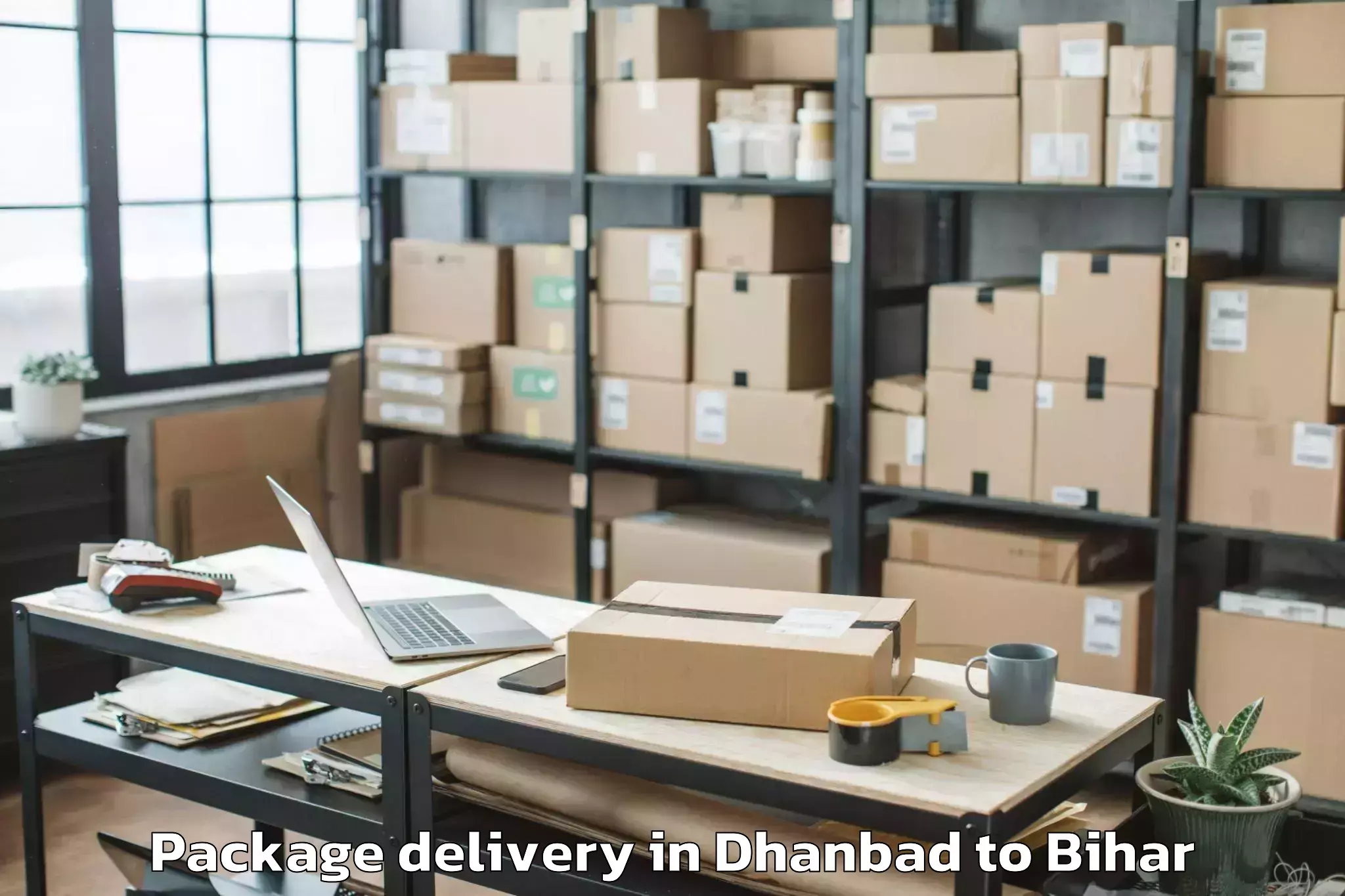 Easy Dhanbad to Bithan Package Delivery Booking